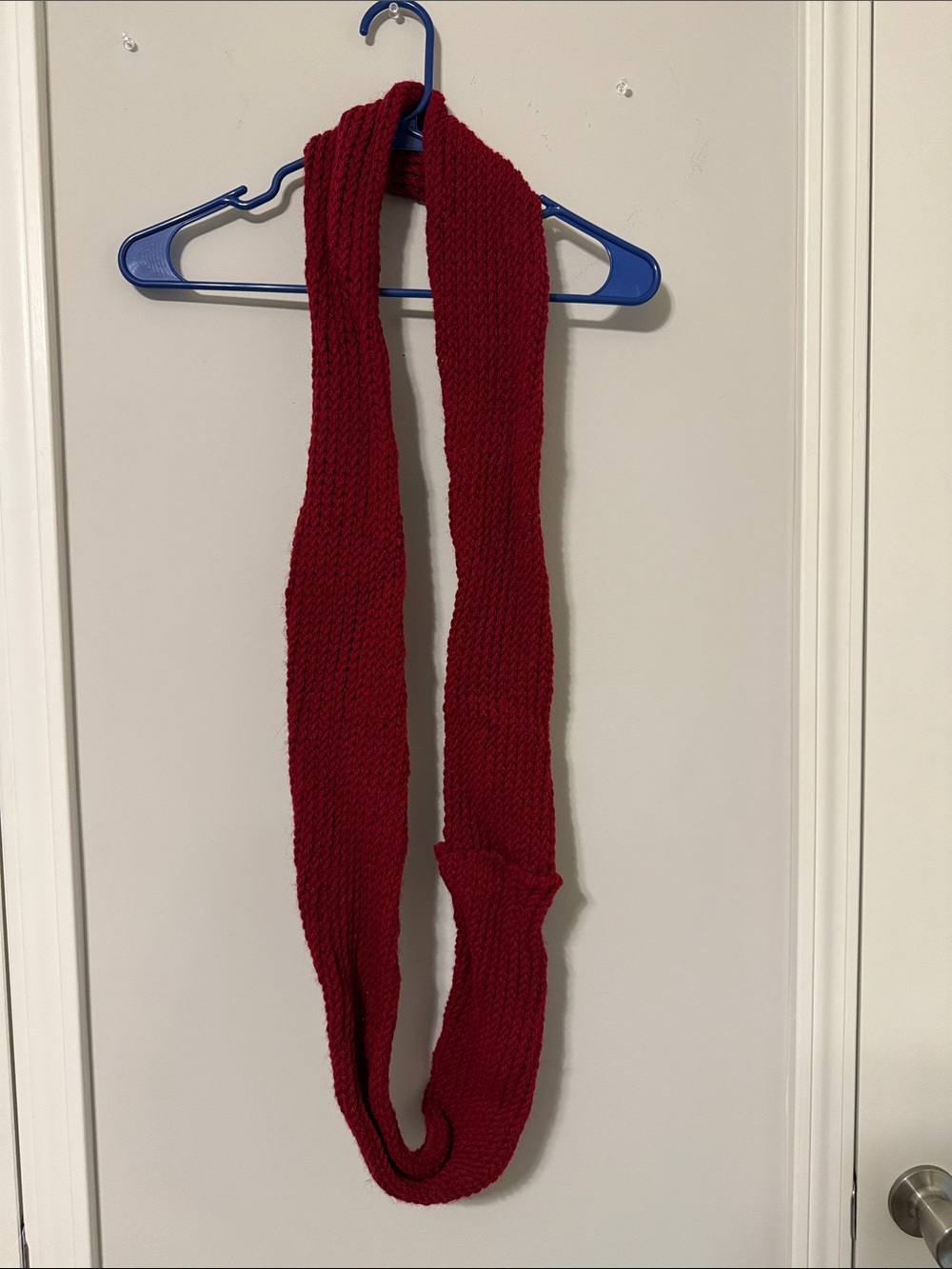 Cozy Red Knit Infinity Scarf